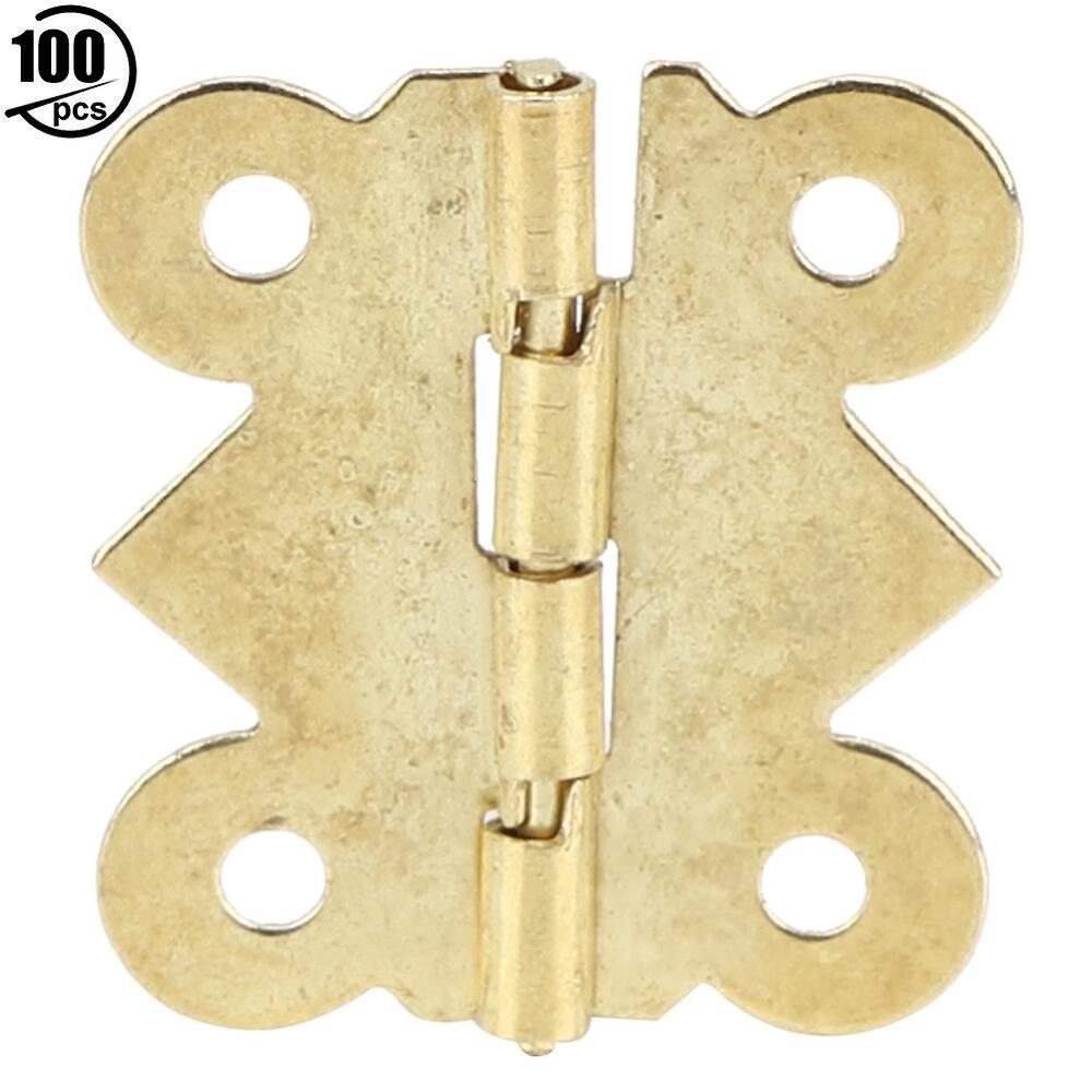 Getit 100er-pack Retro-scharniere Für Schmuckkästchen, Metallschlösser Für Schränke, Dekorative Riegelbeschläge