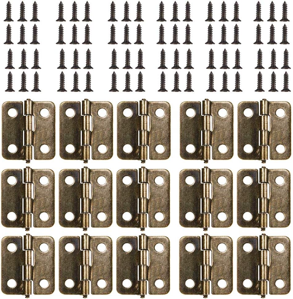 Flachscharniere 18 X 15 Mm, 50er-packung Mini-retro-scharniere In Antikbronze