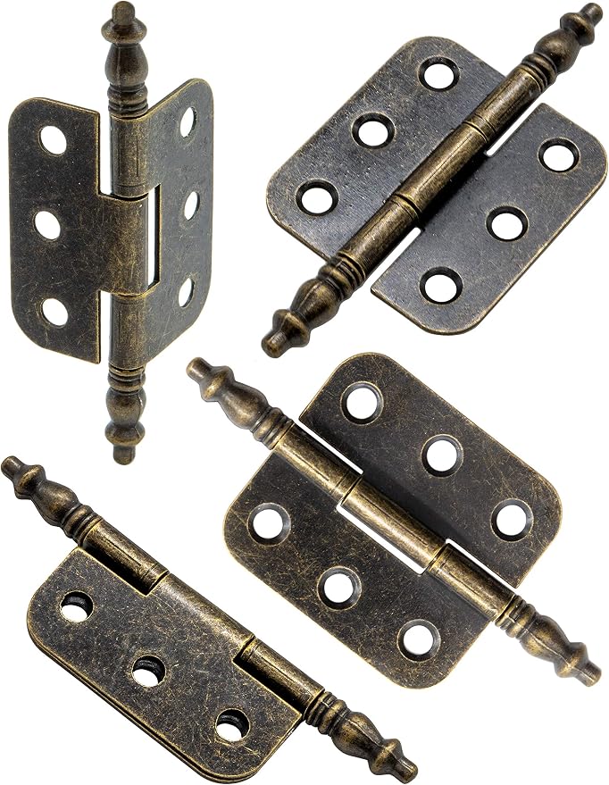 Set Aus 4 Antiken Bronze-scharnieren Aus Eisen, 70 X 35 Mm, Klassisches Design, Für Schränke, Türen, Kommoden