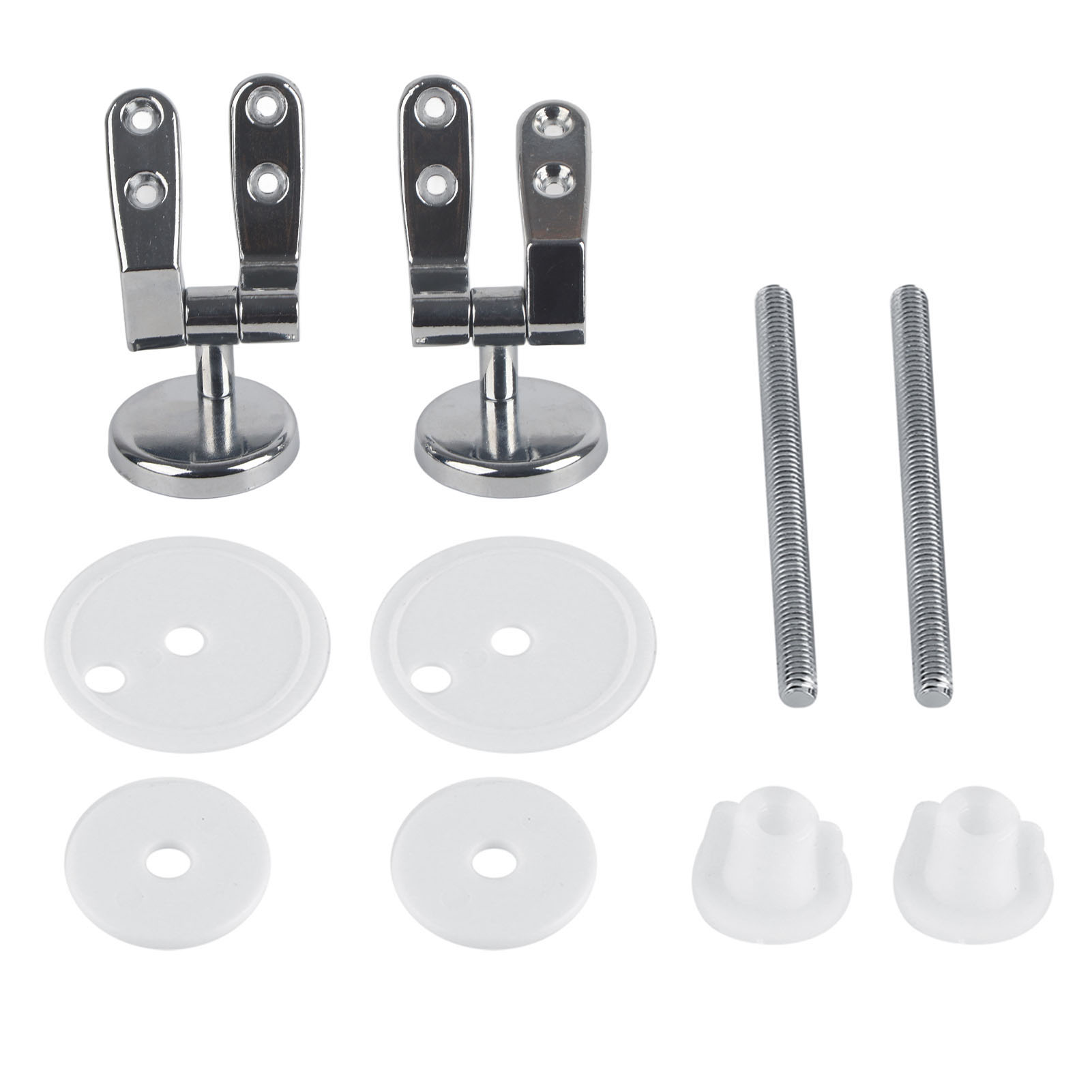 Ersatz-toilettensitzscharnierset Aus Chrom Mit Befestigungsmaterial Für Hotelbadezimmer