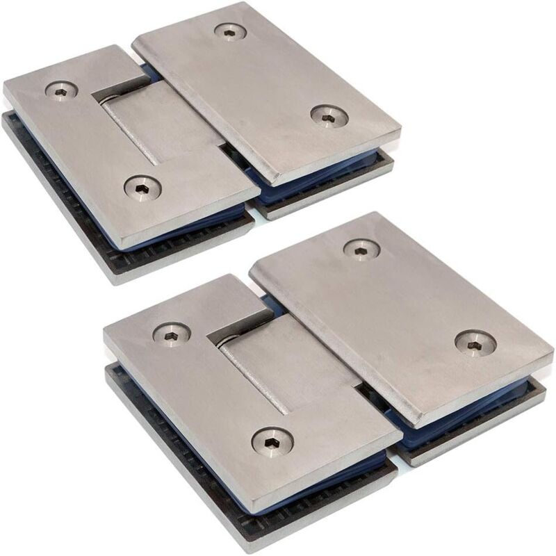 Scharnier Für Glasduschtüren, 180° Öffnungs- Und Schließwinkel, Klemme Aus Edelstahl 304, Kompatibel Mit 6 Bis 12 Mm Dicken Glasduschwänden.
