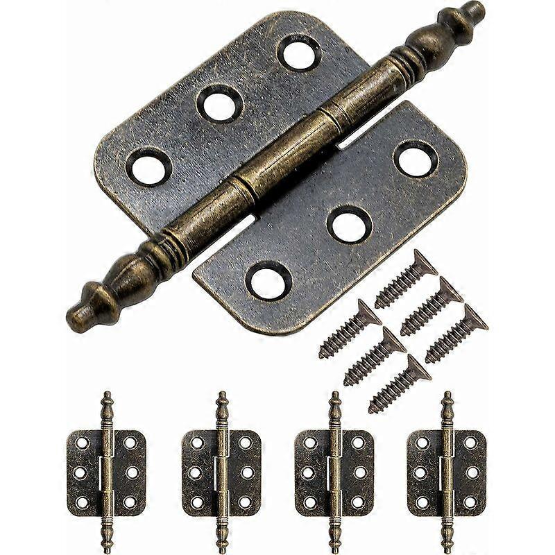 Scharnier – 70 X 35 Mm – Möbelscharnier – Türscharnier – Eisen – Bronze – Retro-stil – 6 Schraubenlöcher