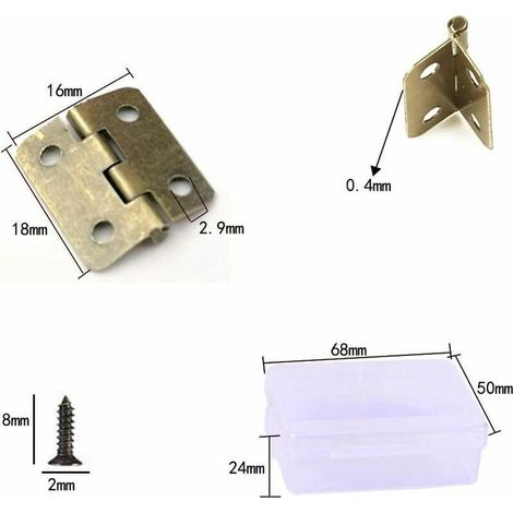 50 Mini-scharniere Aus Antikem Messing, Kleine Retro-klappscharniere Aus Bronze, Vintage-scharniere Zur Herstellung Von Holzkisten, Schmuckkästchen Und Schränken.