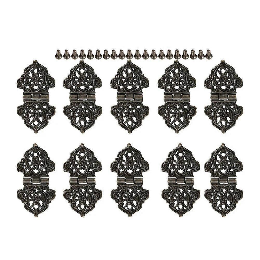 [kk] Set Mit 10 Scharnieren Aus Zinklegierung Im Antik-stil Für Möbel, Weinkisten, Holzkisten, Schubladen, Möbelbeschläge, Bronze, China