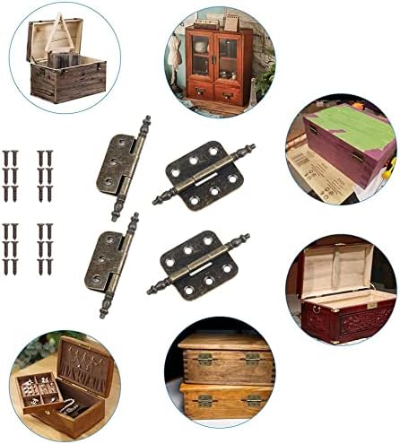 4 Antike Messingscharniere Mit 24 Schrauben, Vintage-flachscharnier 70