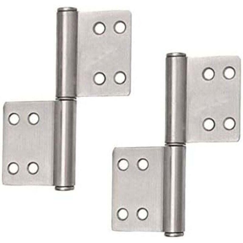 4 Edelstahlscharniere, Ideal Für Den Innen- Und Außenbereich – Robuste Scharniere Für Metall- Und Holztüren. Schwarz.