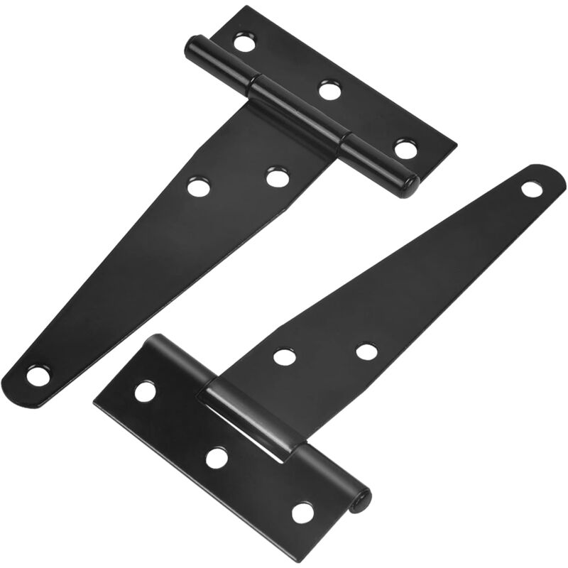Schwarze T-scharniere Für Türen Und Tore – 2er-pack – 7,6 Cm (3 Zoll) – Robust Und Langlebig – Für Zäune, Gartenhäuser Und Holzschränke – Schrauben Nicht Enthalten (klb)