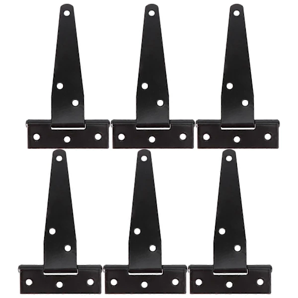 Robuste, T-förmige, Schweißbare Edelstahl-torangeln Für Gartenhaustüren, Schwarz, 10 Cm (4 Zoll), 6er-packung