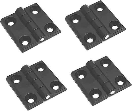 4 Flache Klappscharniere (schwarz), Robuste Edelstahl-außenscharniere Für Feste Türen, Haustüren, Schlafzimmertüren, Gartentüren.