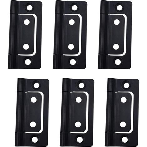 Set Mit 6 Versenkten Scharnieren, 5,1 X 2,5 Cm, Geräuschlose Scharniere Für Schiebetüren, Für Schränke, Schubladen, Auszüge