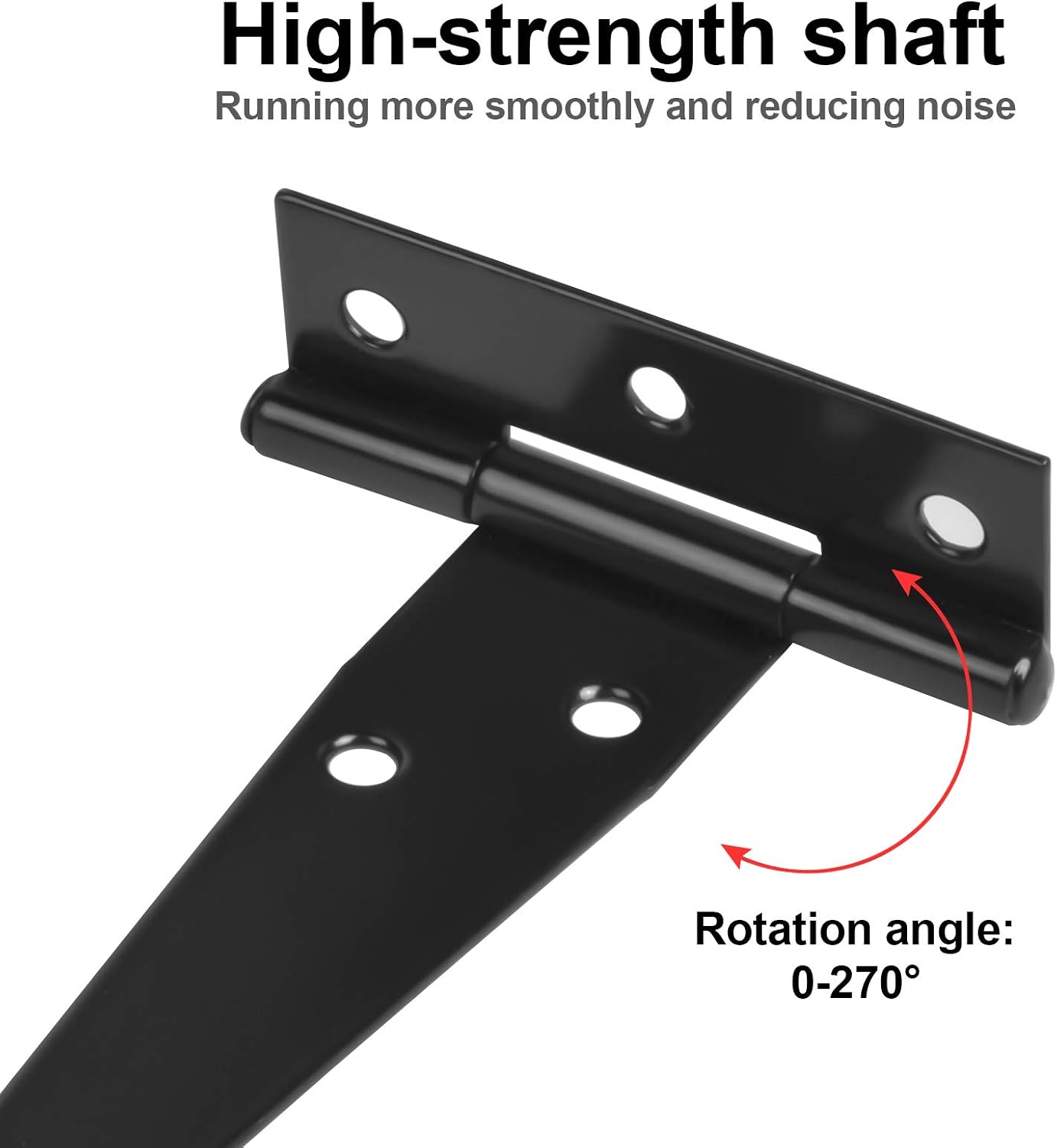 Hochleistungsfähige, Schwarz Lackierte 6-pfund-t-scharniere Für Metall Und Holz (d)