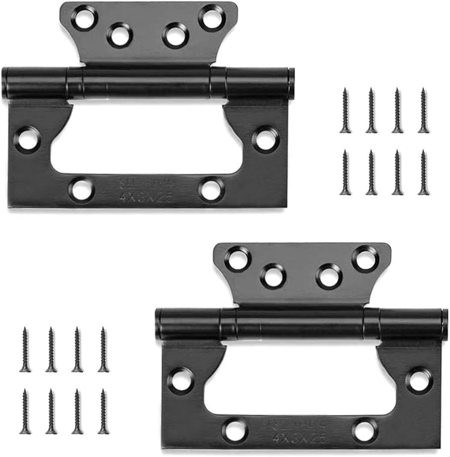 2 Versenkte Scharniere, Türscharniere, Eckscharniere Für Schränke, Wohnmöbel, Türen Und Schubladen (schwarz)