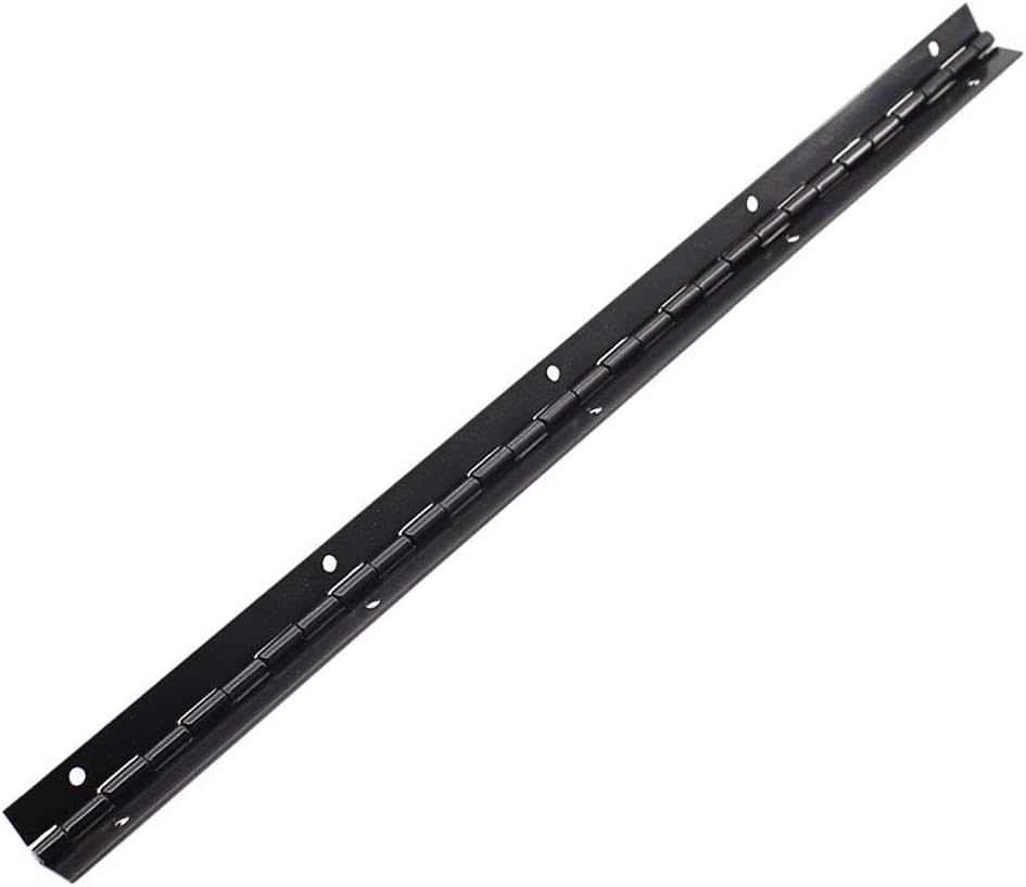 Durchgehendes Klavierband Aus Metall, 380 X 26 X 1 Mm, Verchromt, Lang, 270° Öffnungswinkel, Aus Dickem, Schwarzem Eisen.