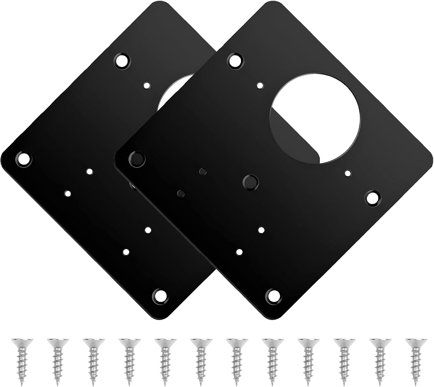 2 Reparaturplatten Für Möbelscharniere, Scharnierreparaturschuh Mit Loch