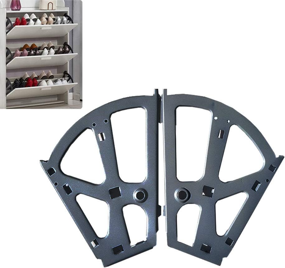 Set Mit 2 Schwarzen Schuhregalen Aus Edelstahl Mit Haken