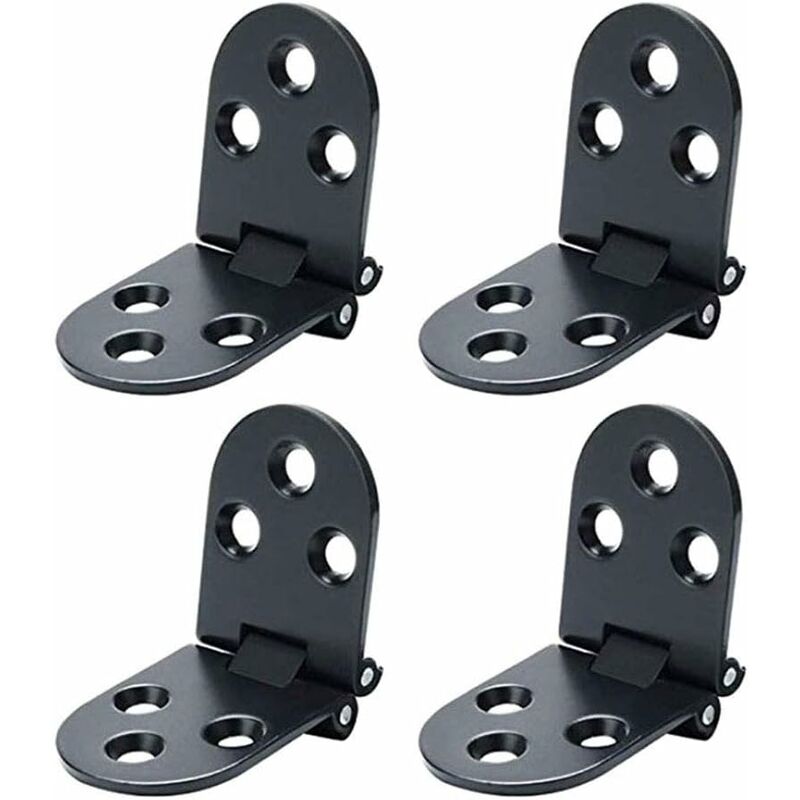 Klappscharnier, Set Mit 4 Schwarzen Klappscharnieren Aus Zinklegierung Für Türen Und Möbel (3,1 × 1,2 × 0,1 Zoll)