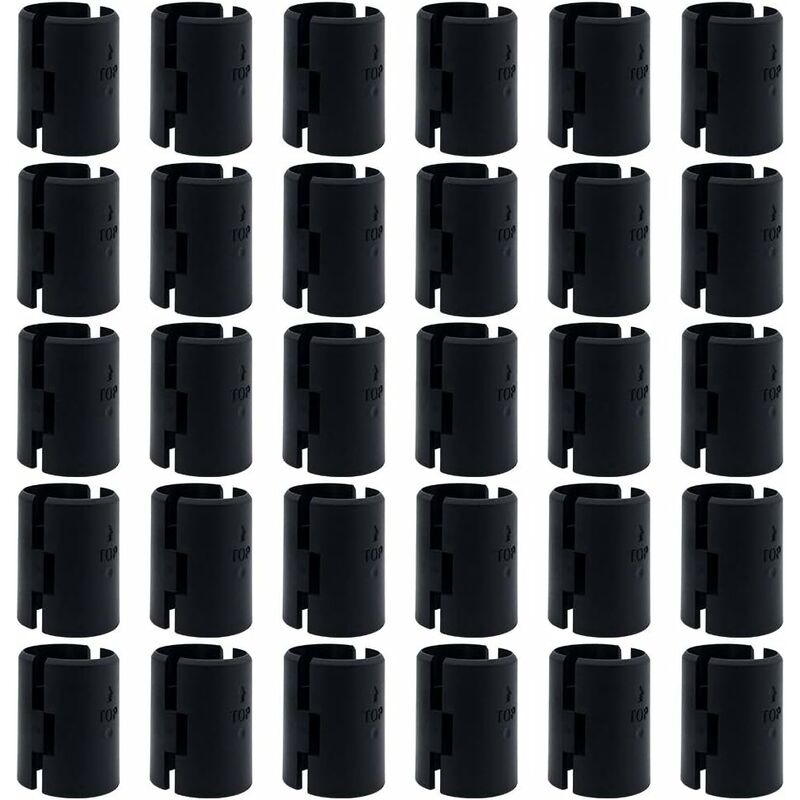 60 Regalclips Aus Abs-kunststoff, 25,4 Mm Durchmesser, Zur Befestigung Oder Zum Austausch Von Regalträgern Oder -rohren – 30 Paar, Schwarz