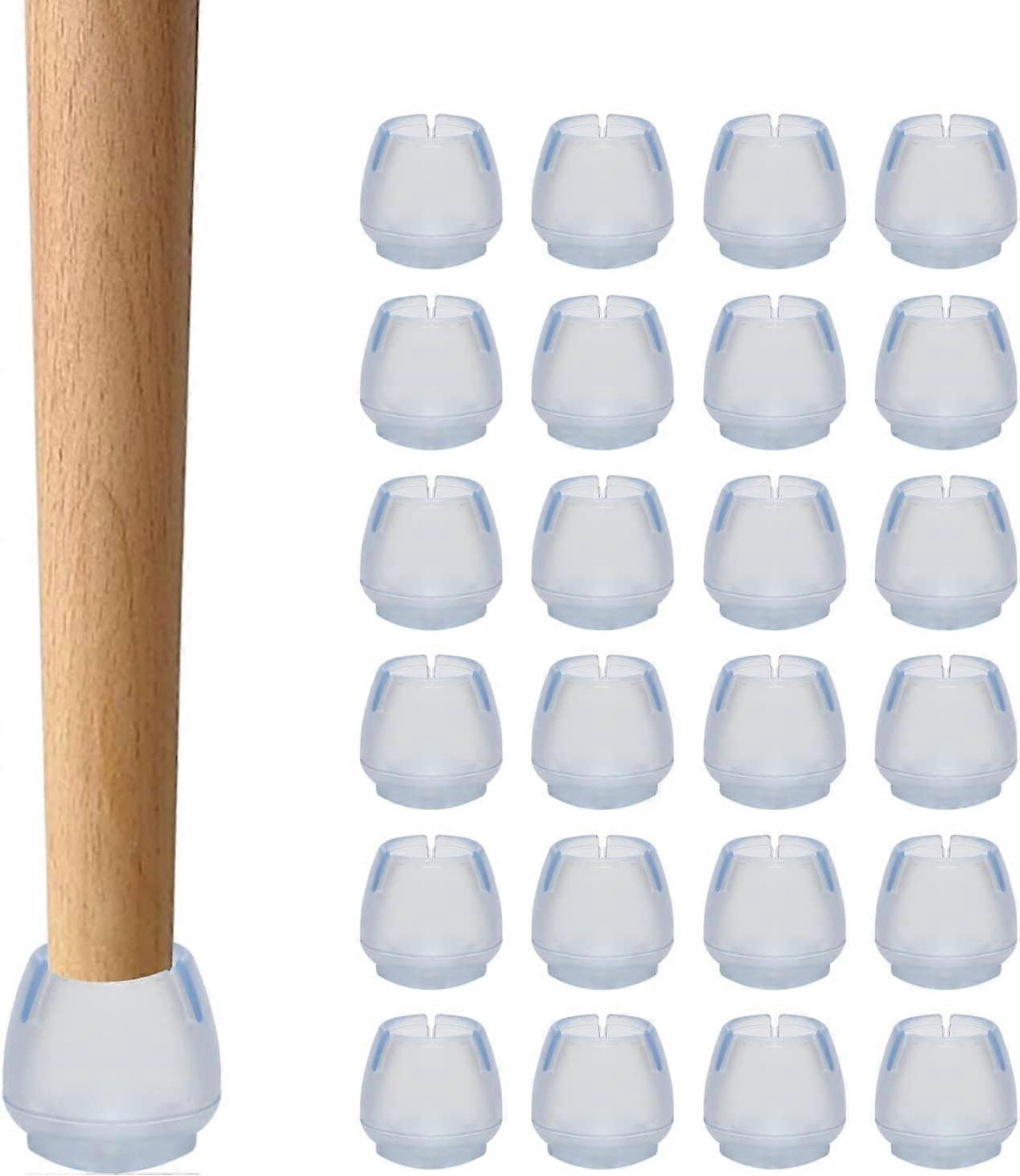 24 Runde Stuhlbeinschoner, Schützen Vor Kratzern Und Geräuschen, 12–16 Mm