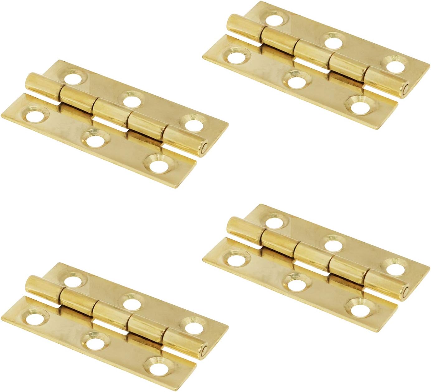 5 Cm (2 Zoll) Große Scharniere Aus Reinem Messing Für Möbel, Schränke, Schubladen, Türen, 4er-set