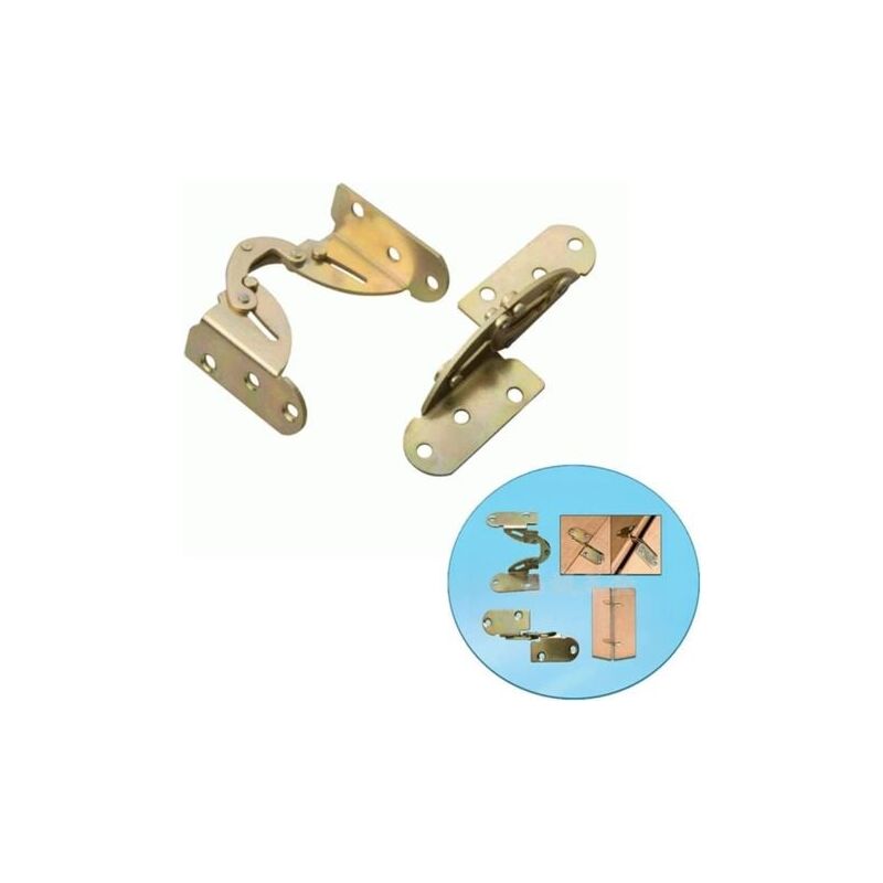 2 Multifunktionale 180-grad-türscharniere Für Esstische, Unsichtbare Klappscharniere, Büromöbelbeschläge - 25-mm-türscharniere (größe: 18 Mm)
