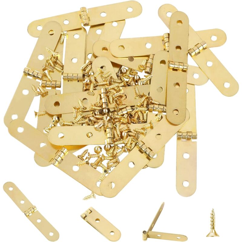 Packung Mit 20 Klappscharnieren, 270°-klappscharnier Für Schubladen Mit Schrauben, Türscharnier, Scharnier Für Möbel (schränke, Fenster, Klapptische, Schränke)