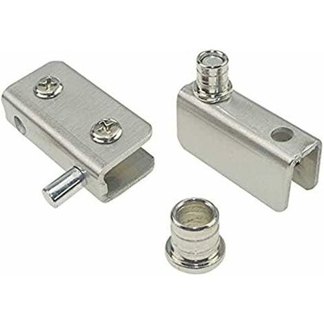 Set Mit 2 Scharnieren Für Rahmenlose Glastüren, Edelstahl, Für 5–8 Mm Glas – Silber