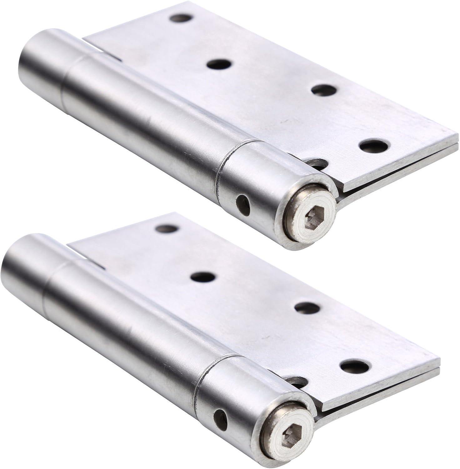 10 Cm (4 Zoll) Edelstahlscharniere Mit Einfacher Feder, Automatischer Schließung, Praktisch (1 Paar)