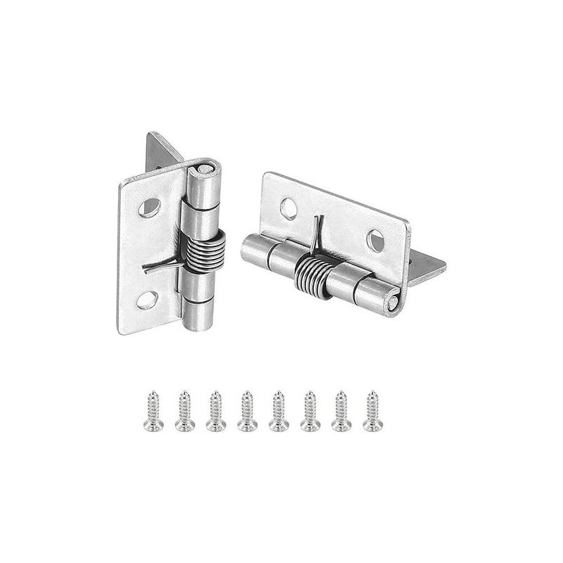 2 Selbstschließende Scharniere (5 Cm), Federscharniere Aus Edelstahl 304, Selbstschließende Scharniere Für Verdeckte Türen
