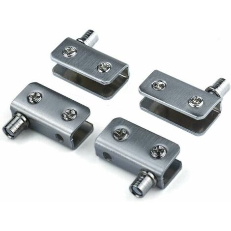 Ahlsen Möbelscharniere, Glastürscharniere, 90°-öffnungswinkel, Kein Bohren Erforderlich, Edelstahl, Geeignet Für 5-8 Mm Glas, 4er-pack (lgl)
