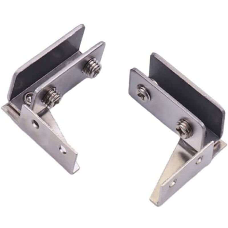 Scharniere Für Glastüren. Geeignet Für Schränke, Vitrinen, Kleiderschränke – Edelstahlscharniere – Geeignet Für 5 Bis 8 Mm Dickes Glas (silber).
