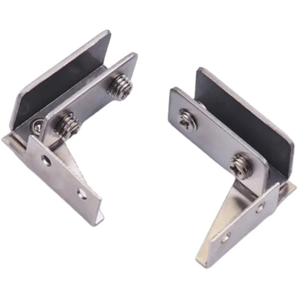 Scharniere Für Glastüren, Geeignet Für Schränke, Vitrinen, Kleiderschränke - Edelstahlscharniere - Geeignet Für Glasstärken Von 5 Bis 8 Mm (silber).
