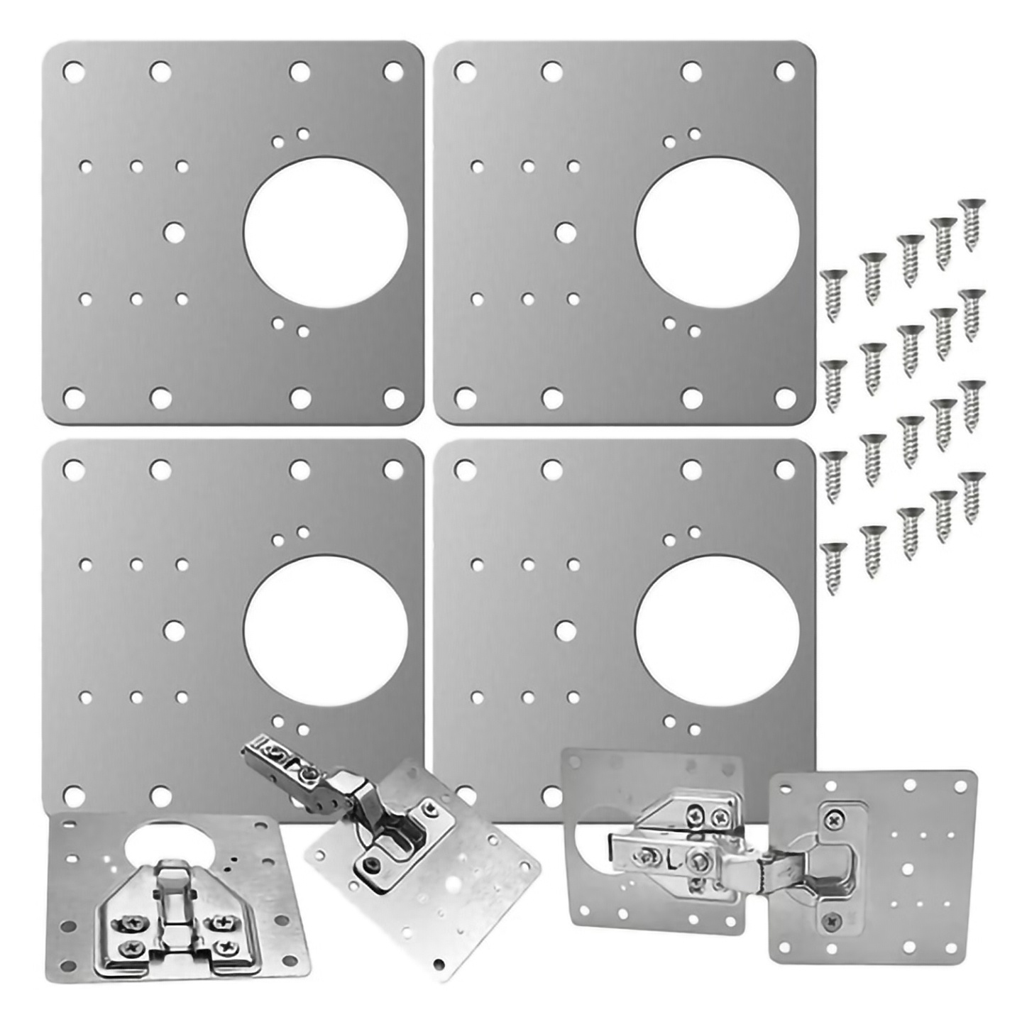 Set Mit 4 Reparaturplatten Für Möbel-/schrankscharniere