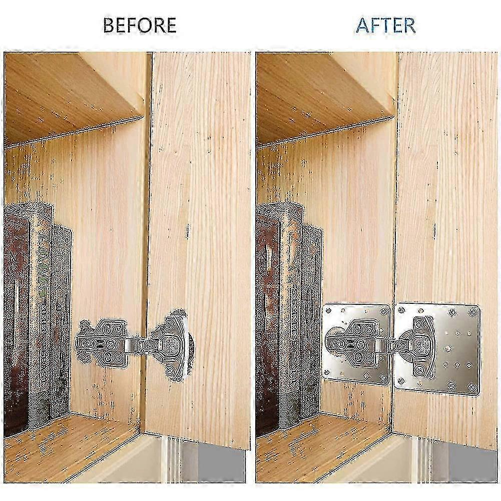 10 Flache Reparaturplatten Für Scharniere Mit Löchern Zur Montage Von Meni-schranktüren
