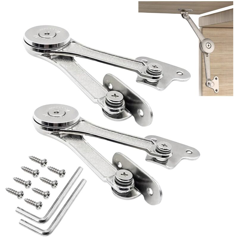 Set Mit 2 Verstellbaren Hebebändern Aus Zinklegierung Für Schranktüren, Schubladen, Holzmöbel, Küchenschränke