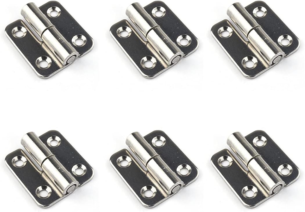 (links) 6 Abnehmbare Scharniere, Kleine 1,5"-gleitgelenke, Edelstahl 304