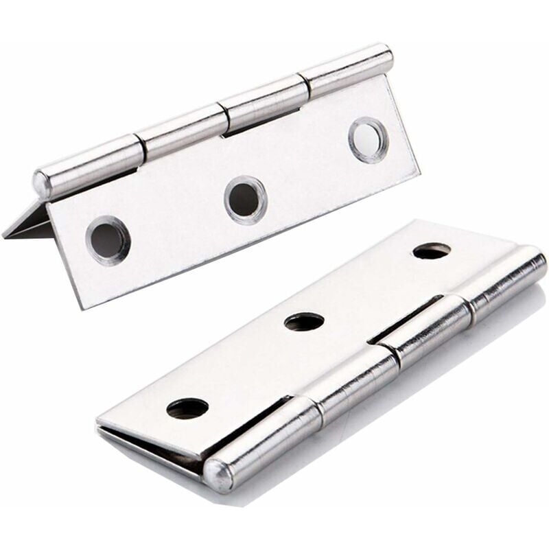 Aimoonsa 10er-pack Türscharniere Aus Edelstahl Für Möbel, 75 Mm X 50 Mm