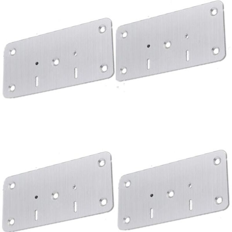 Reparaturplatte Für Möbelscharniere. 4er-pack. Silber.