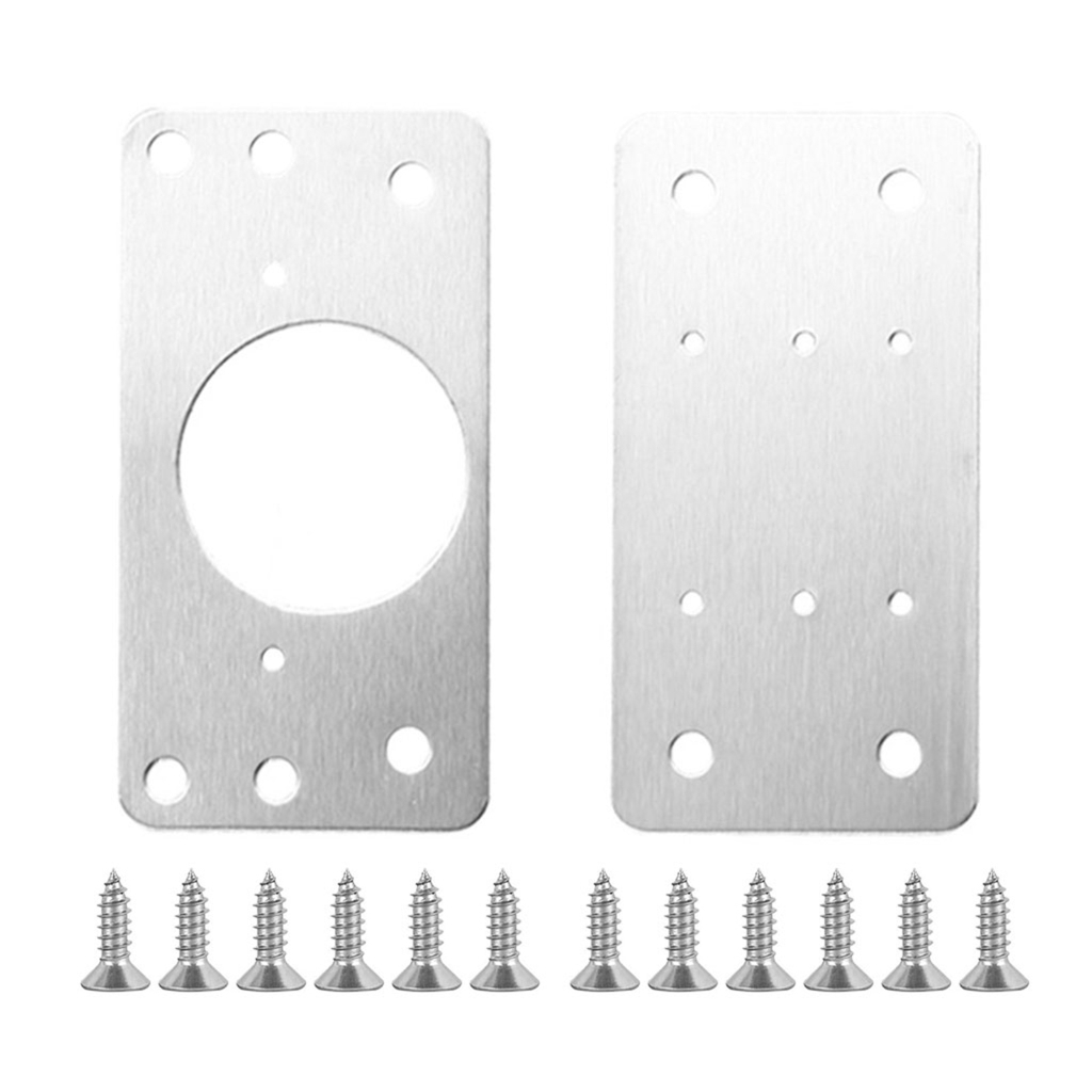 Set Mit 2 Edelstahl-scharnierreparaturplatten Für Küchenmöbel