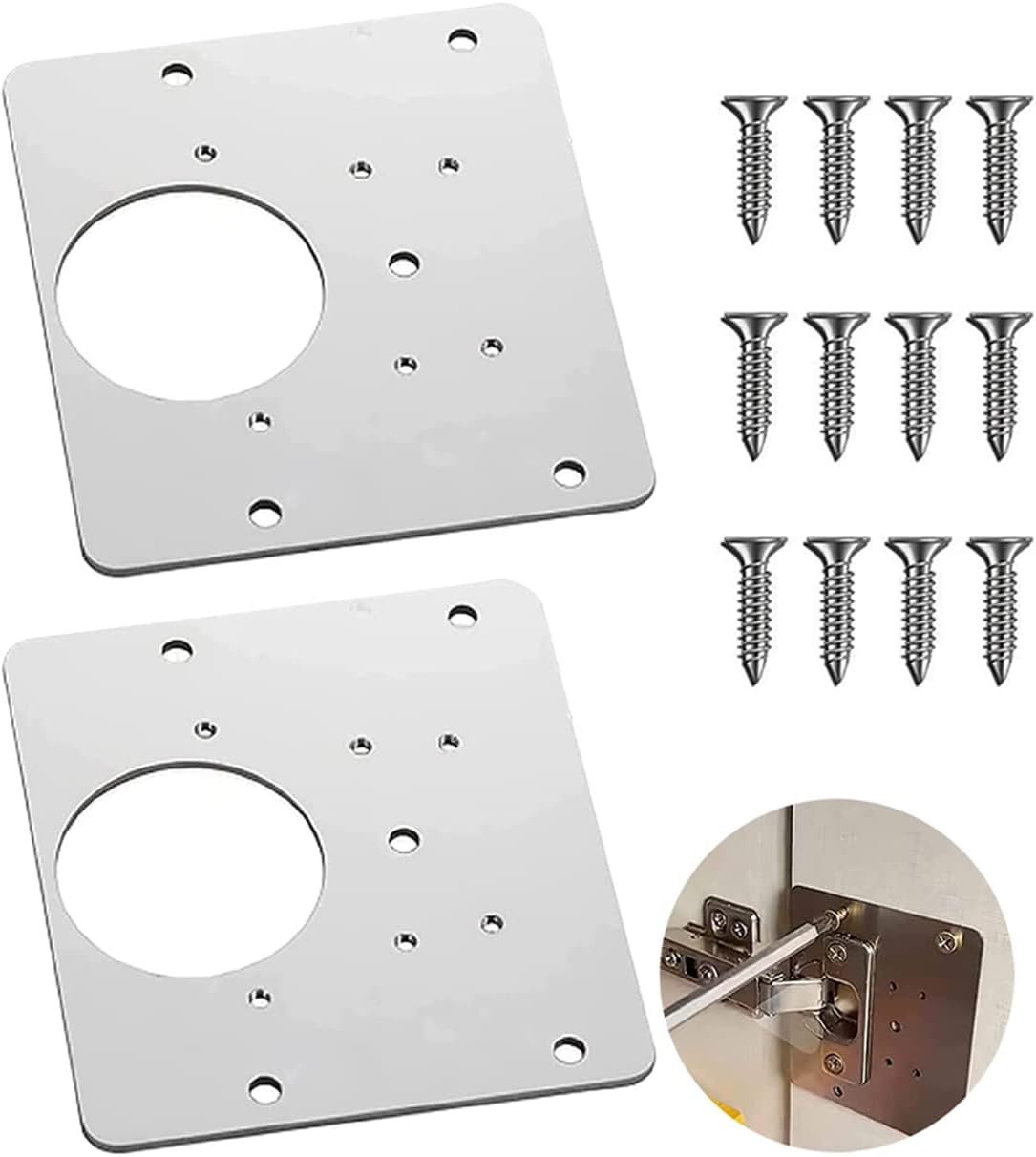 Reparaturplatte Für Schranktürscharniere, Montageplatte, Für Schrank-, Küchenschrank- Und Kleiderschranktüren (2er-pack)