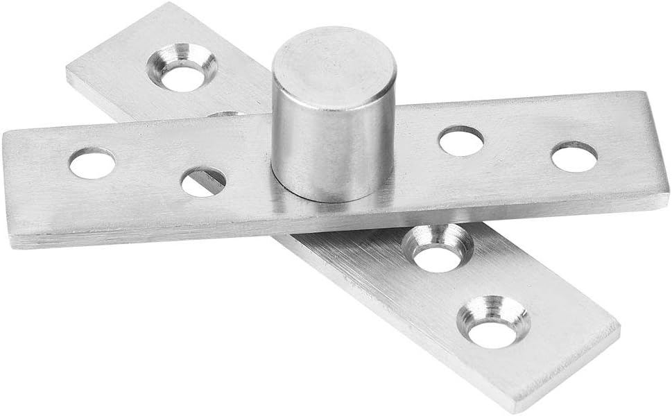 Set Aus 2 Unsichtbaren Drehgelenken Für Schwingtüren, 360°-drehung, Edelstahl, 75 Mm.