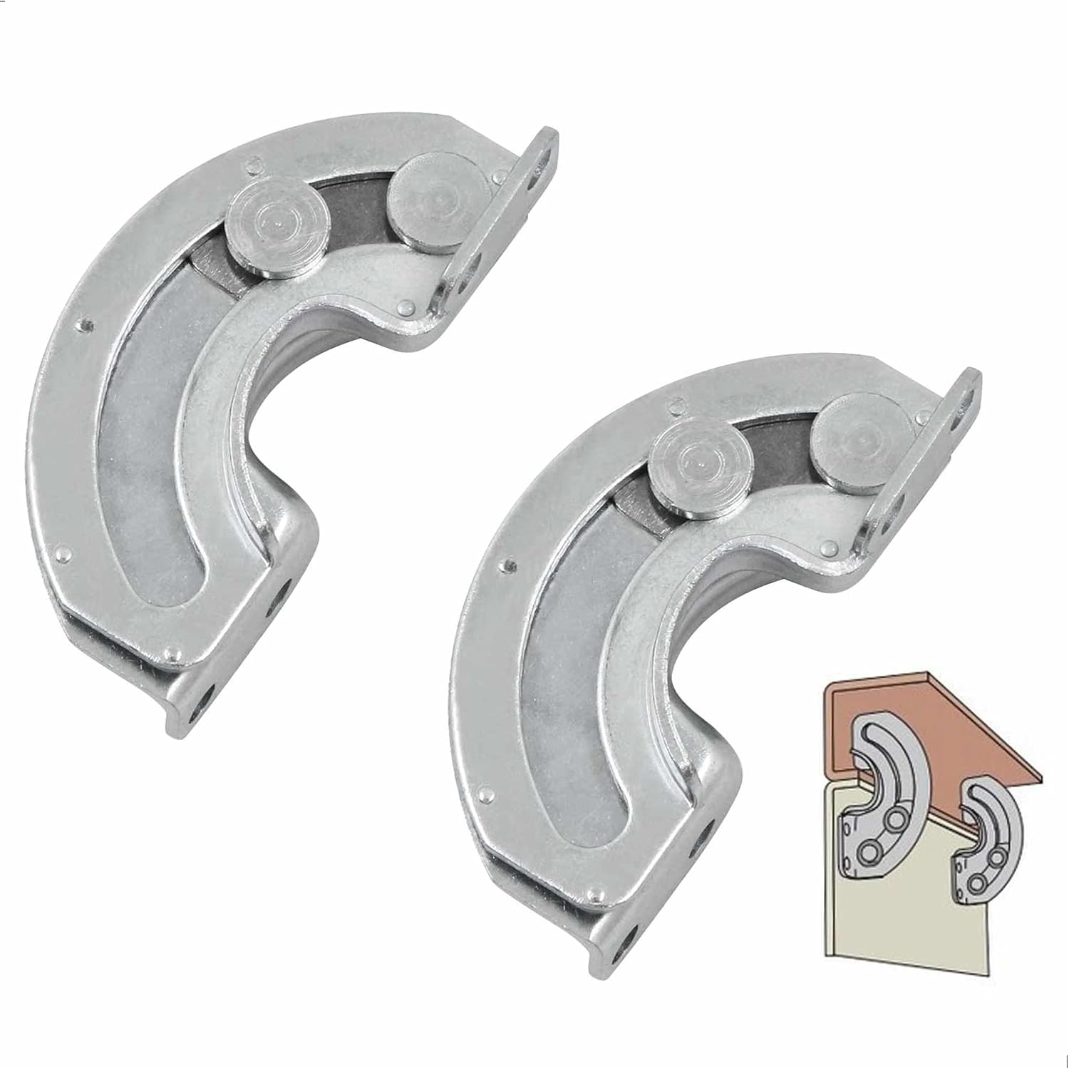 Set Aus 2 90-grad-scharnieren Für Schranktüren Mit Soft-close-mechanismus.