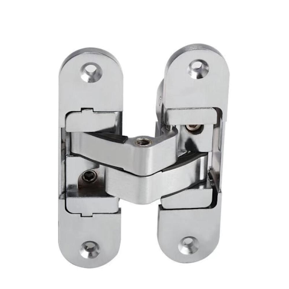 Unsichtbares 3d-scharnier [rm]. Edelstahl Satiniert. 2er-pack, 23 X 95 Mm (links + Rechts).