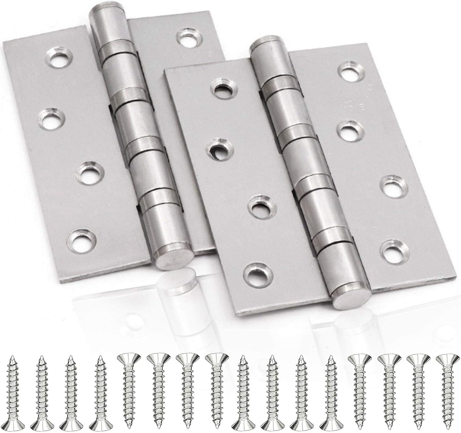 Edelstahlscharniere, 2 Stück. Scharniere Für Falttüren. 3 Mm Dicke Edelstahlscharniere. Scharniere Für Massive Innentüren (silber).