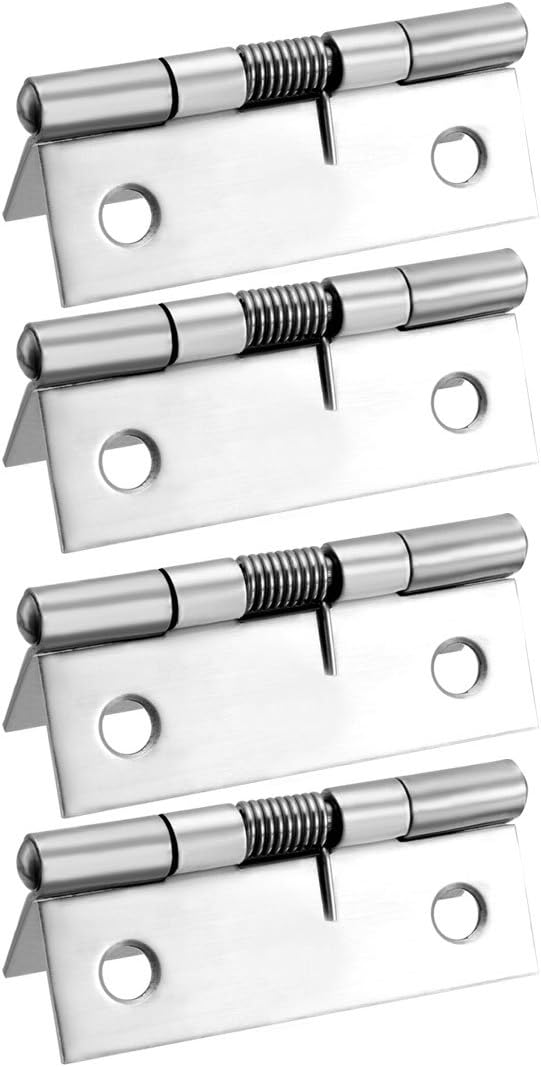 Selbstschließende Federbänder Aus Gebürstetem Edelstahl, Beschläge Für Türen, Schränke Und Kleine Schubladen, 5 X 2 X 2 Cm (l X B), Silberfarben, 4er-packung