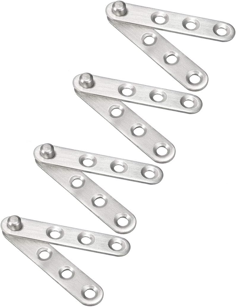 4 Edelstahl-drehtürscharniere, 360-grad-drehung, 60 Mm X