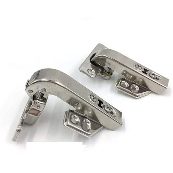 Eckscharniere Mit Soft-close-mechanismus (2er-set) Aus Kaltgewalztem Stahl, Für 90°-eckmöbeltüren, 4 Löcher.