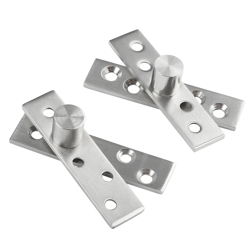 Set Mit 2 Edelstahlscharnieren Für 360°-drehtüren Mit 75 X 17 Mm Befestigungsschrauben