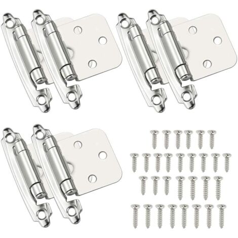 Federbelastete Türbänder Mit Dämpfer, Aus Kaltgewalztem Stahl, Für Schranktüren, Schuhschränke, Bücherregale Und Weinkeller (2er-set).