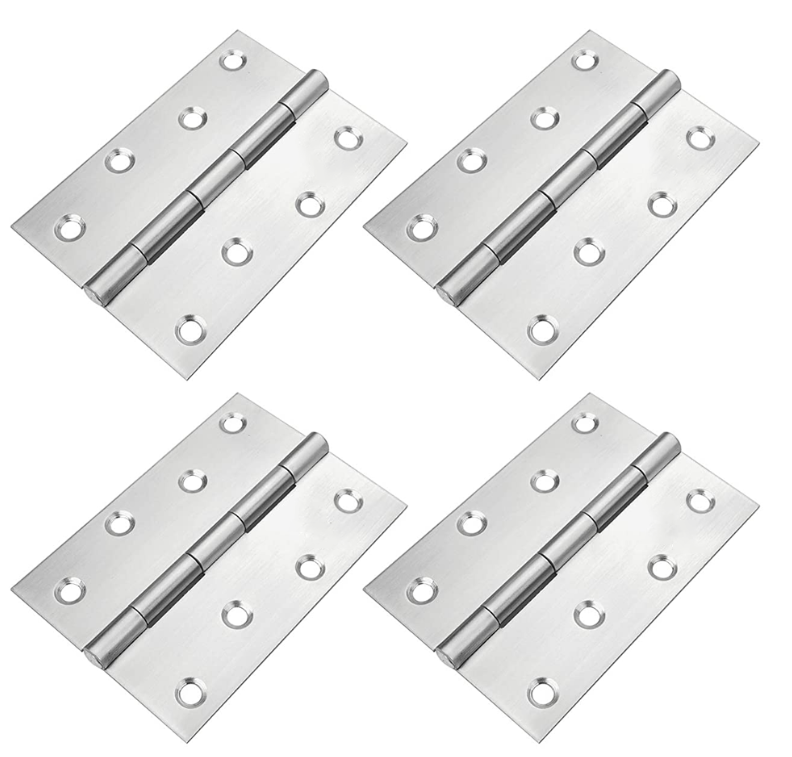 Türscharniere Aus Edelstahl 86510,8 Mm - 4er-pack, Große Scharniere Für Schranktüren, Mit Beschlägen Für Türen Und Schubladen.