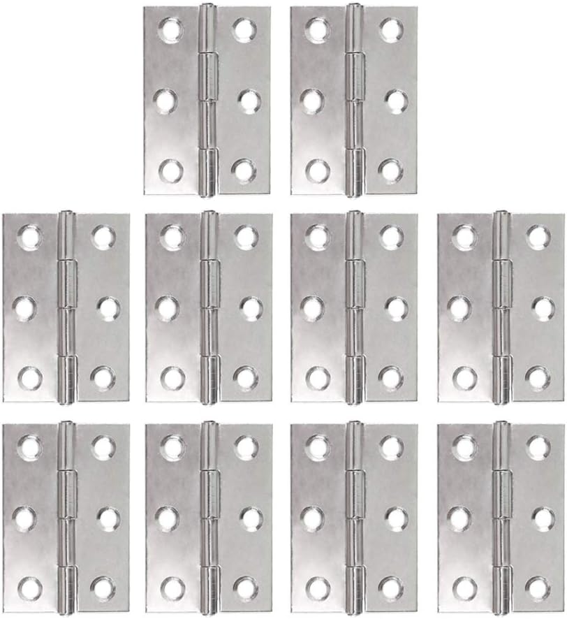 Set Mit 10 Edelstahlscharnieren, Klavierscharnieren, Klappscharnieren, Möbelscharnieren